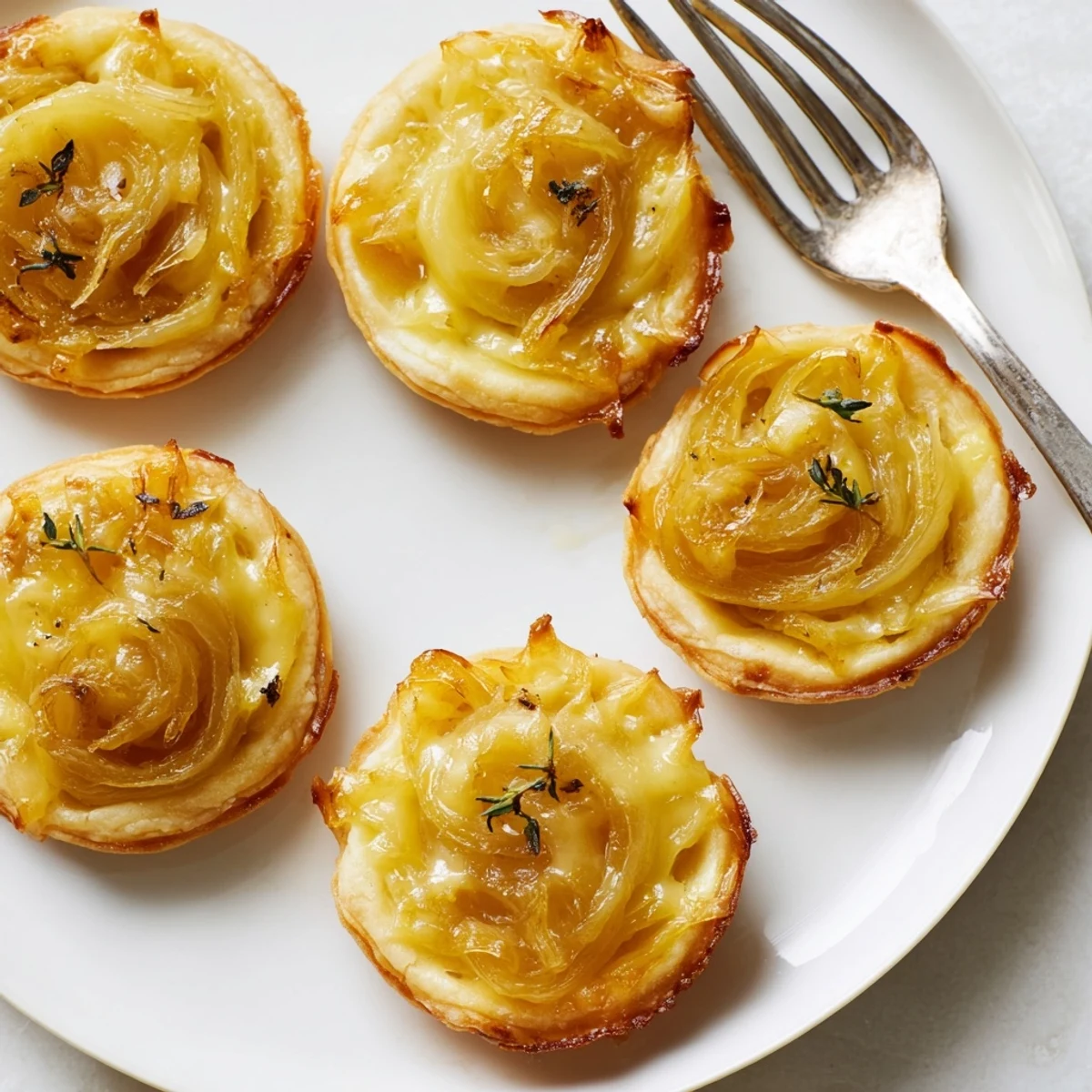 Mini Zwiebeltartelettes französisch